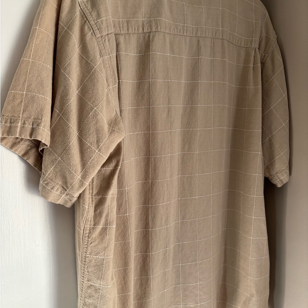 Marc Edward’s Classic Tan Checkered Men's Shirt - Picture 5 of 12